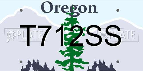 T712SS Oregon License Plate