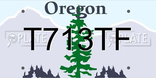 T713TF Oregon License Plate