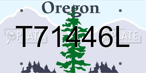 T71446L Oregon License Plate
