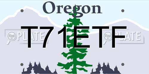 T71ETF Oregon License Plate