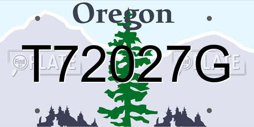 T72027G Oregon License Plate