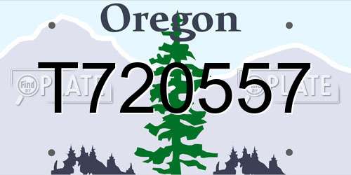 T720557 Oregon License Plate