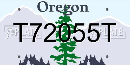 T72055T Oregon License Plate