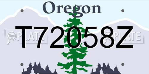 T72058Z Oregon License Plate