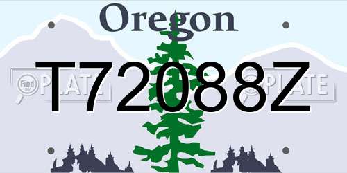 T72088Z Oregon License Plate