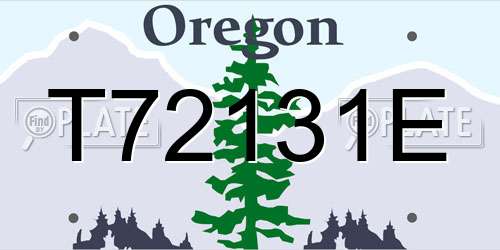 T72131E Oregon License Plate