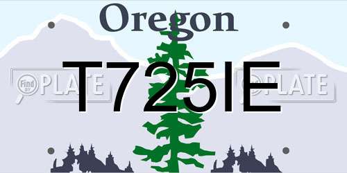 T725IE Oregon License Plate