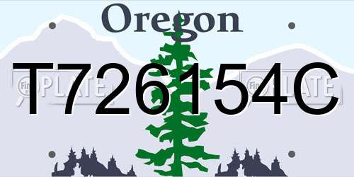 T726154C Oregon License Plate
