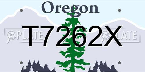 T7262X Oregon License Plate