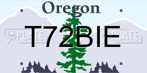 T72BIE Oregon License Plate