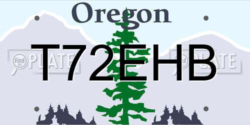 T72EHB Oregon License Plate