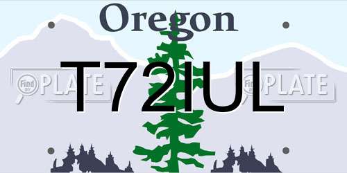 T72IUL Oregon License Plate