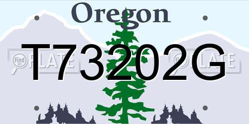 T73202G Oregon License Plate