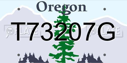 T73207G Oregon License Plate
