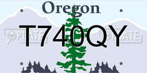 T740QY Oregon License Plate