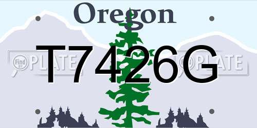 T7426G Oregon License Plate