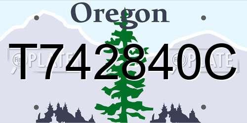 T742840C Oregon License Plate