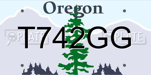 T742GG Oregon License Plate