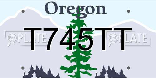 T745TT Oregon License Plate