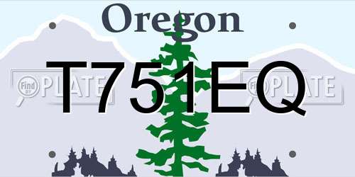 T751EQ Oregon License Plate