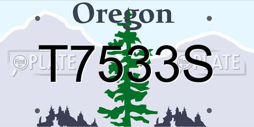 T7533S Oregon License Plate