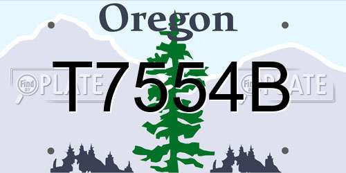 T7554B Oregon License Plate