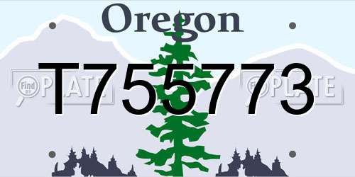 T755773 Oregon License Plate