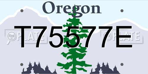 T75577E Oregon License Plate
