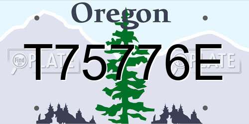 T75776E Oregon License Plate