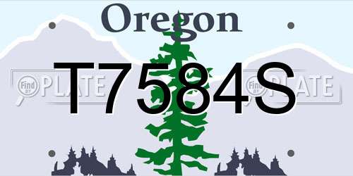 T7584S Oregon License Plate