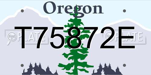 T75872E Oregon License Plate