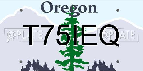 T75IEQ Oregon License Plate