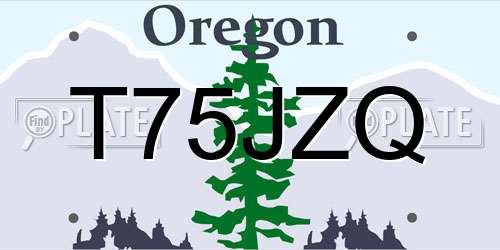 T75JZQ Oregon License Plate