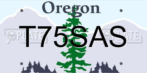T75SAS Oregon License Plate