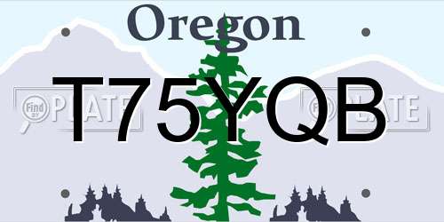 T75YQB Oregon License Plate