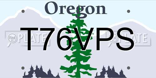 T76VPS Oregon License Plate