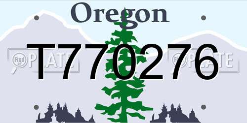 T770276 Oregon License Plate