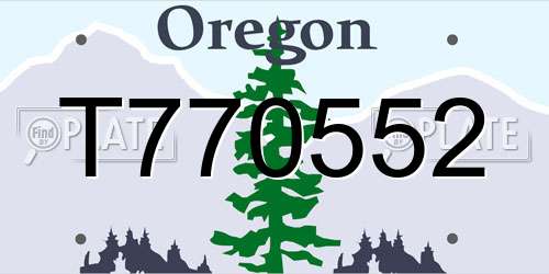 T770552 Oregon License Plate