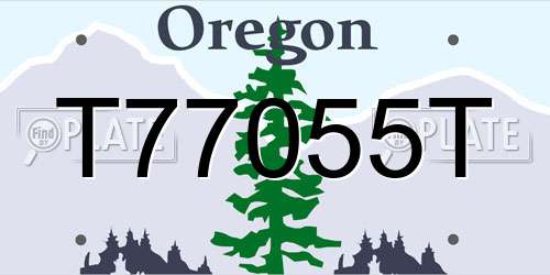 T77055T Oregon License Plate