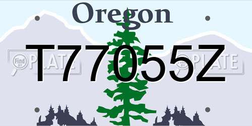 T77055Z Oregon License Plate