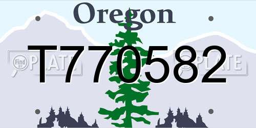 T770582 Oregon License Plate