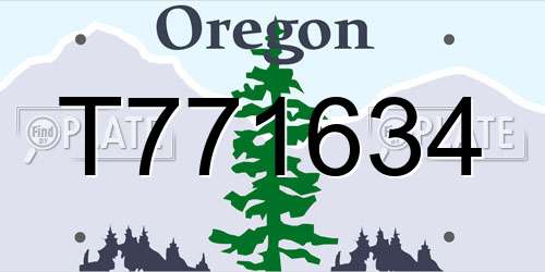 T771634 Oregon License Plate