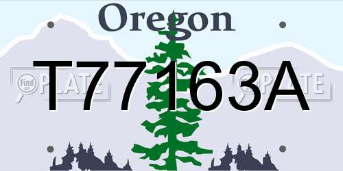 T77163A Oregon License Plate