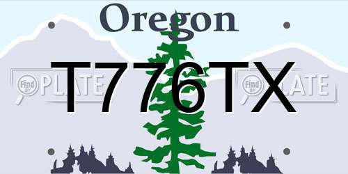 T776TX Oregon License Plate