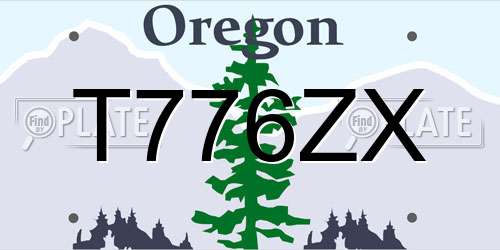 T776ZX Oregon License Plate