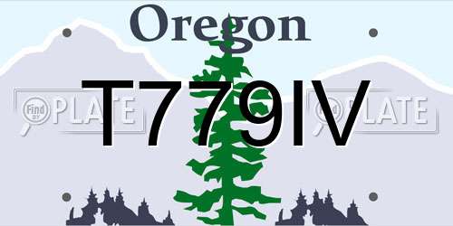 T779IV Oregon License Plate