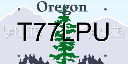 T77LPU Oregon License Plate
