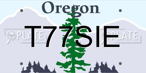 T77SIE Oregon License Plate