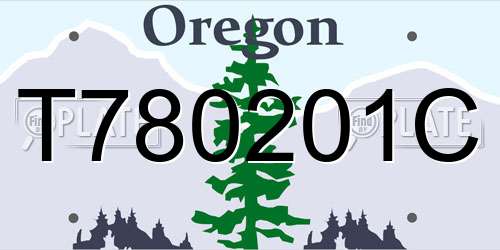 T780201C Oregon License Plate