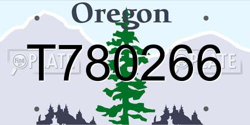T780266 Oregon License Plate